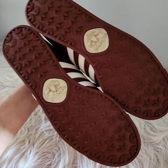 Adidas Samoa athletic shoes burgundy men's size 12 - Picture 7 of 8